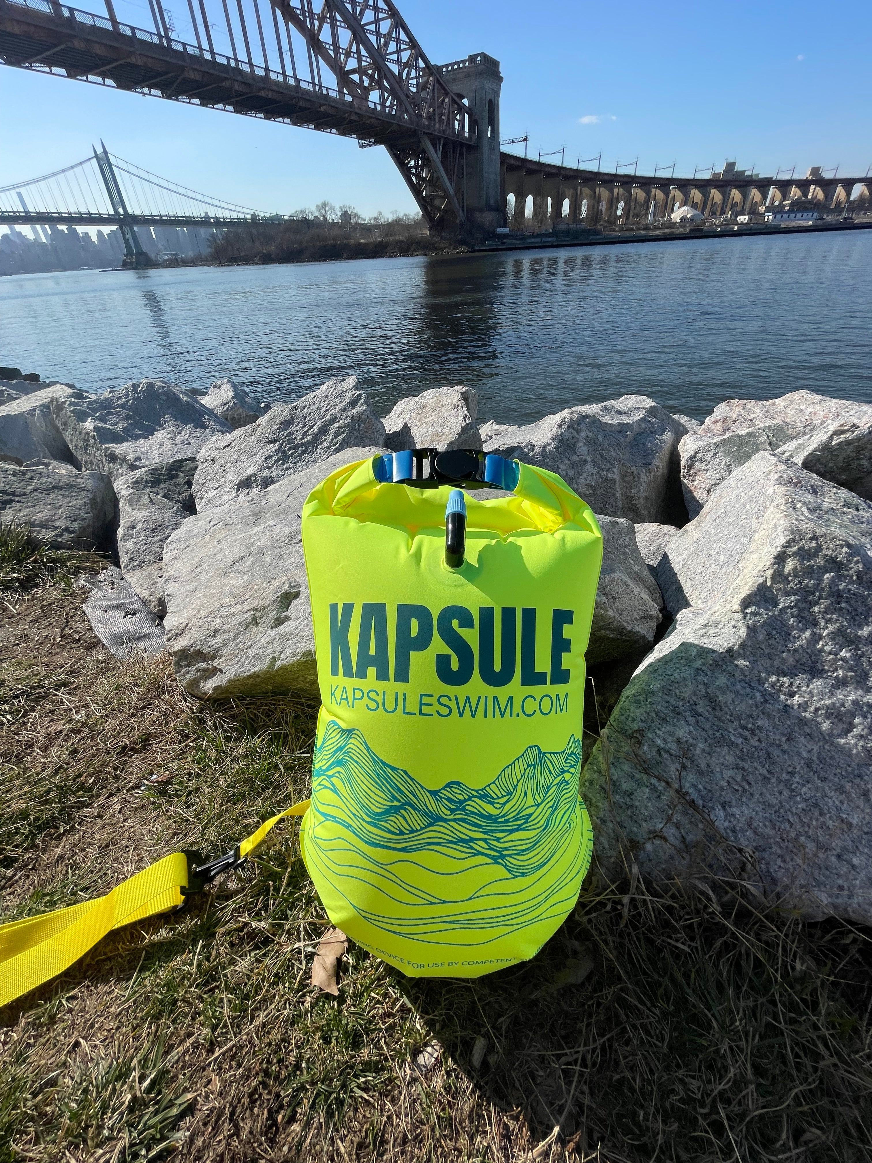 Open Water Swim Buoy 20L – Polyether TPU Safety Float – Kai (Neon Yellow)