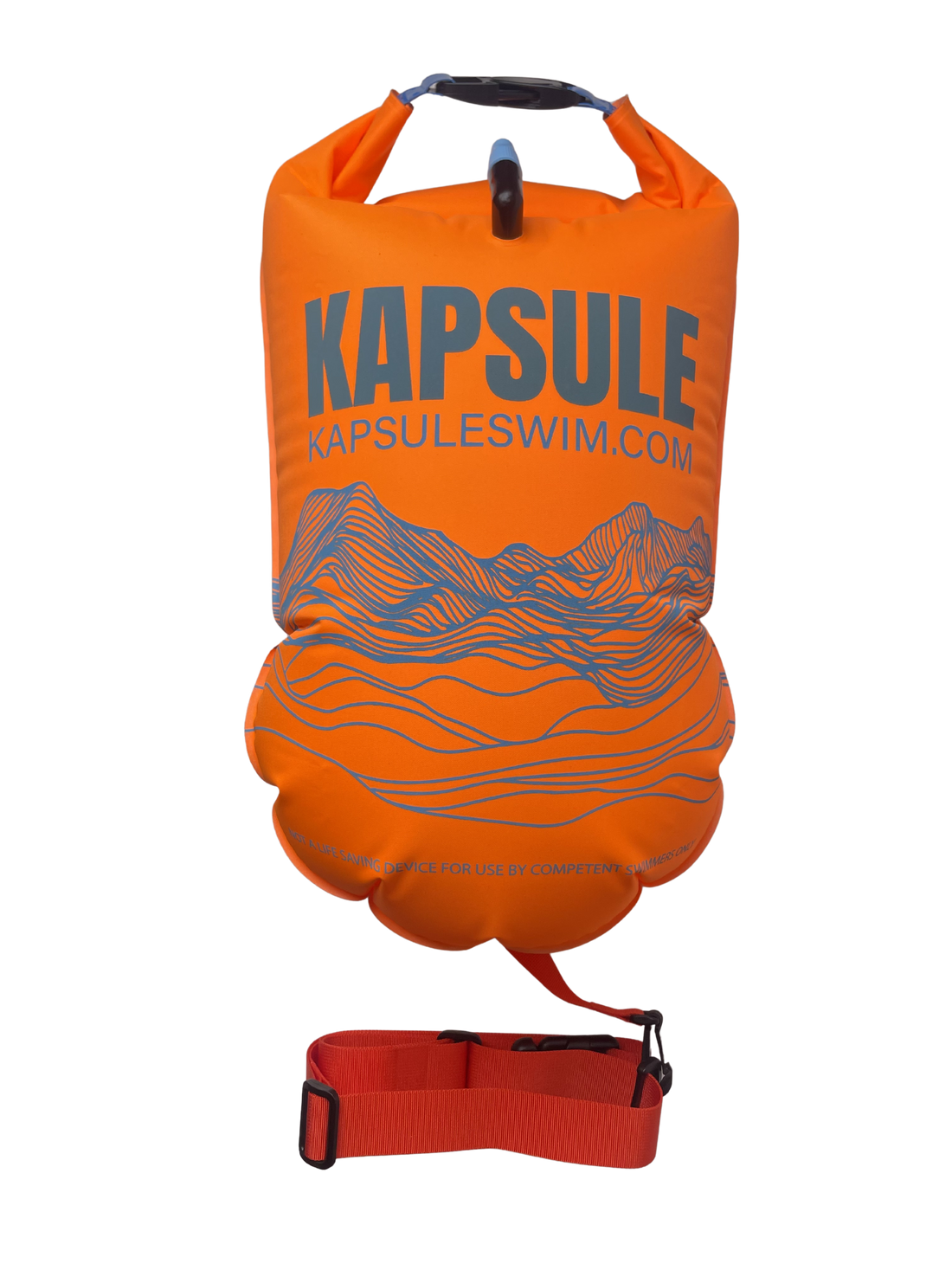 Kai 20L Open Water Swim Buoy – Lightweight HydroGuard™ TPU Safety Float – Neon Orange