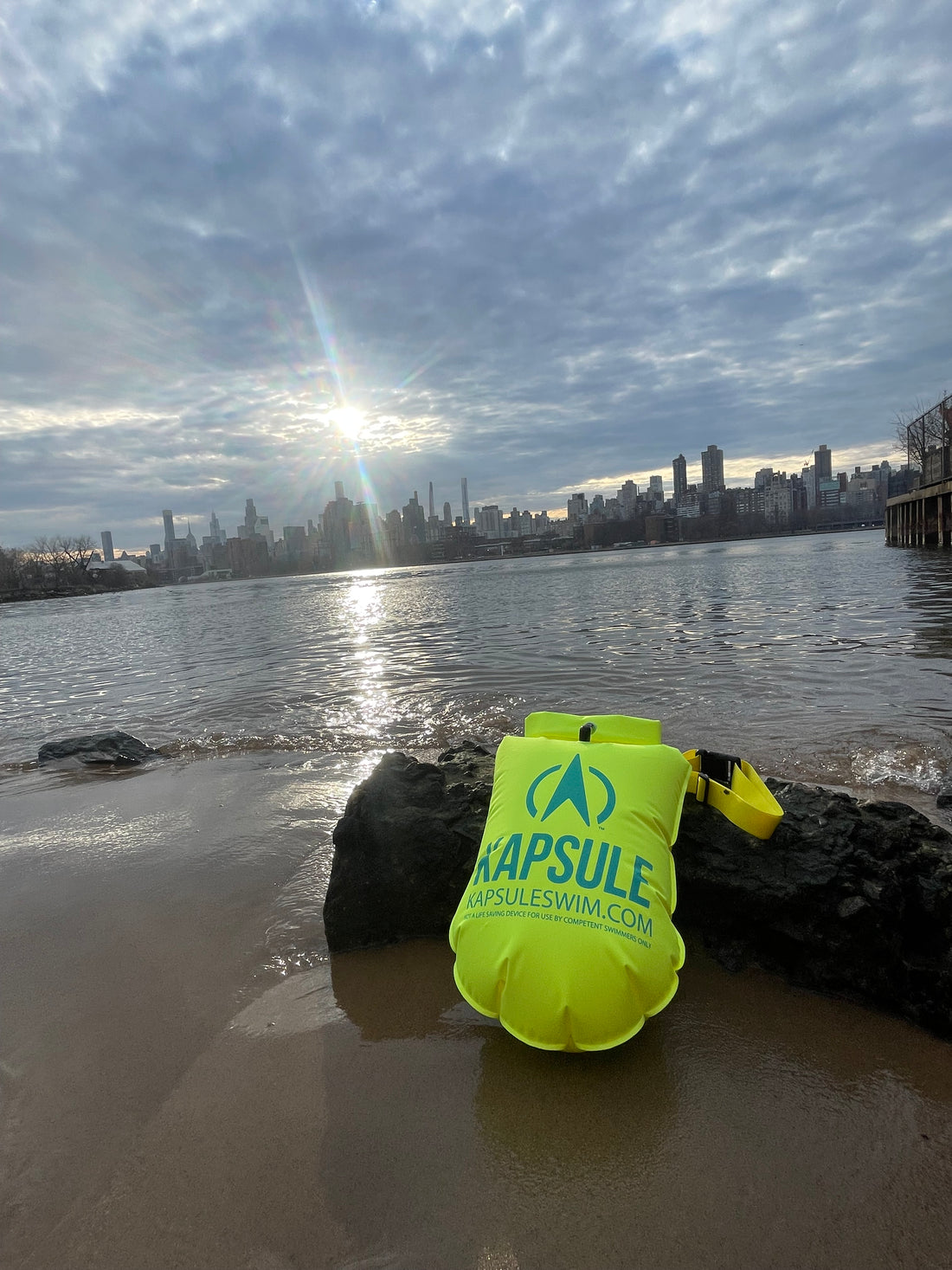 Aegis 20L Open Water Swim Buoy – Lightweight HydroGuard™ TPU Safety Float – Neon Yellow