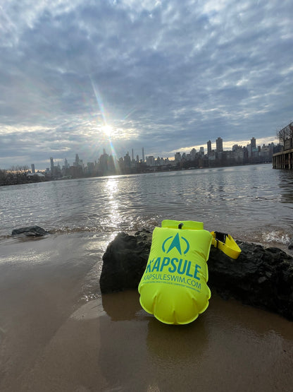 Aegis 20L Open Water Swim Buoy – Lightweight HydroGuard™ TPU Safety Float – Neon Yellow