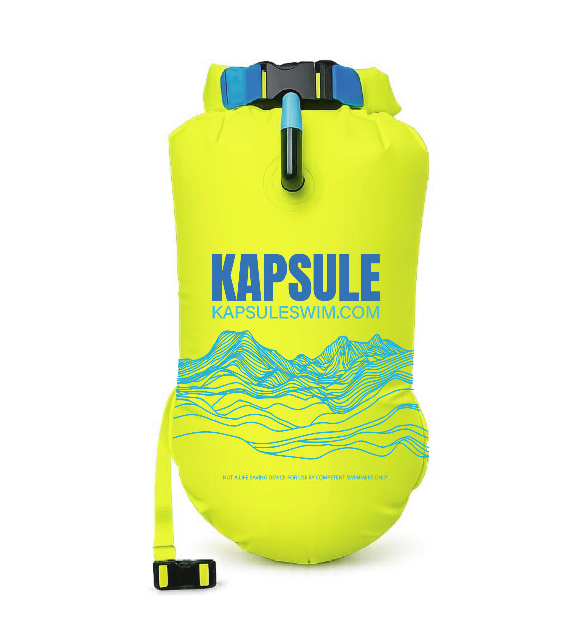 Polyether TPU Neon Green Swim Buoy Wave Line