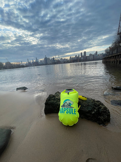 Open Water Swim Buoy 20L – Polyether TPU Safety Float – Atlas (Neon Yellow)