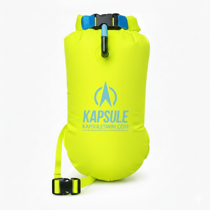 Aegis 20L Open Water Swim Buoy – Lightweight Polyether TPU Safety Float – Neon Green