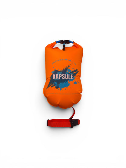 Open Water Swim Buoy 20L – Polyether TPU Safety Float – Bolt (Neon Orange)