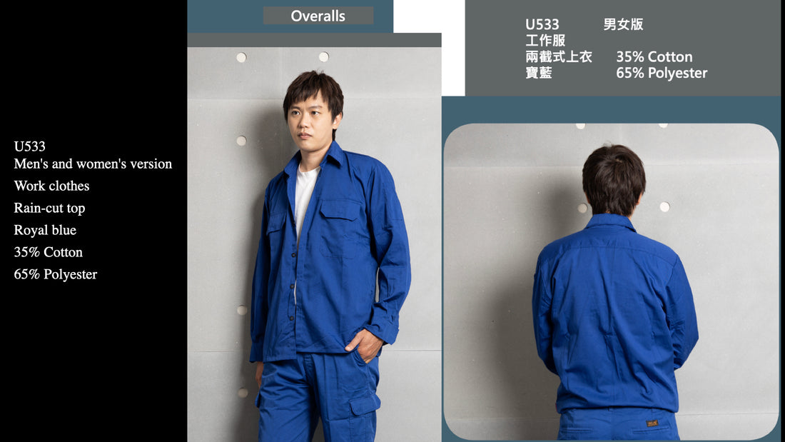 Two-Piece Set work uniforms U533 Royal Blue