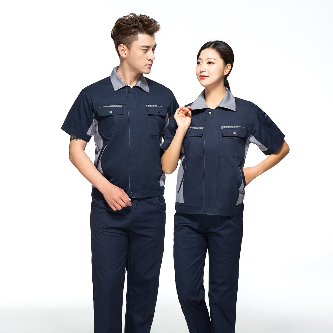 Corals Trading Co. 可樂思百貨商行 涤棉 Short-sleeved polyester cotton overalls for summer SD-S1001