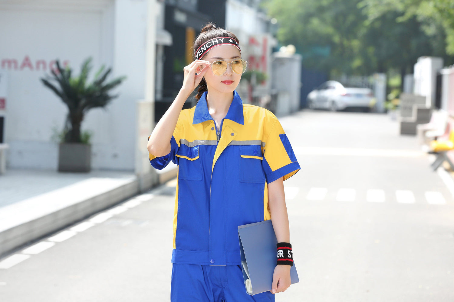 Corals Trading Co. 可樂思百貨商行 涤棉 Short-sleeved polyester cotton overalls for summer SD-S1206