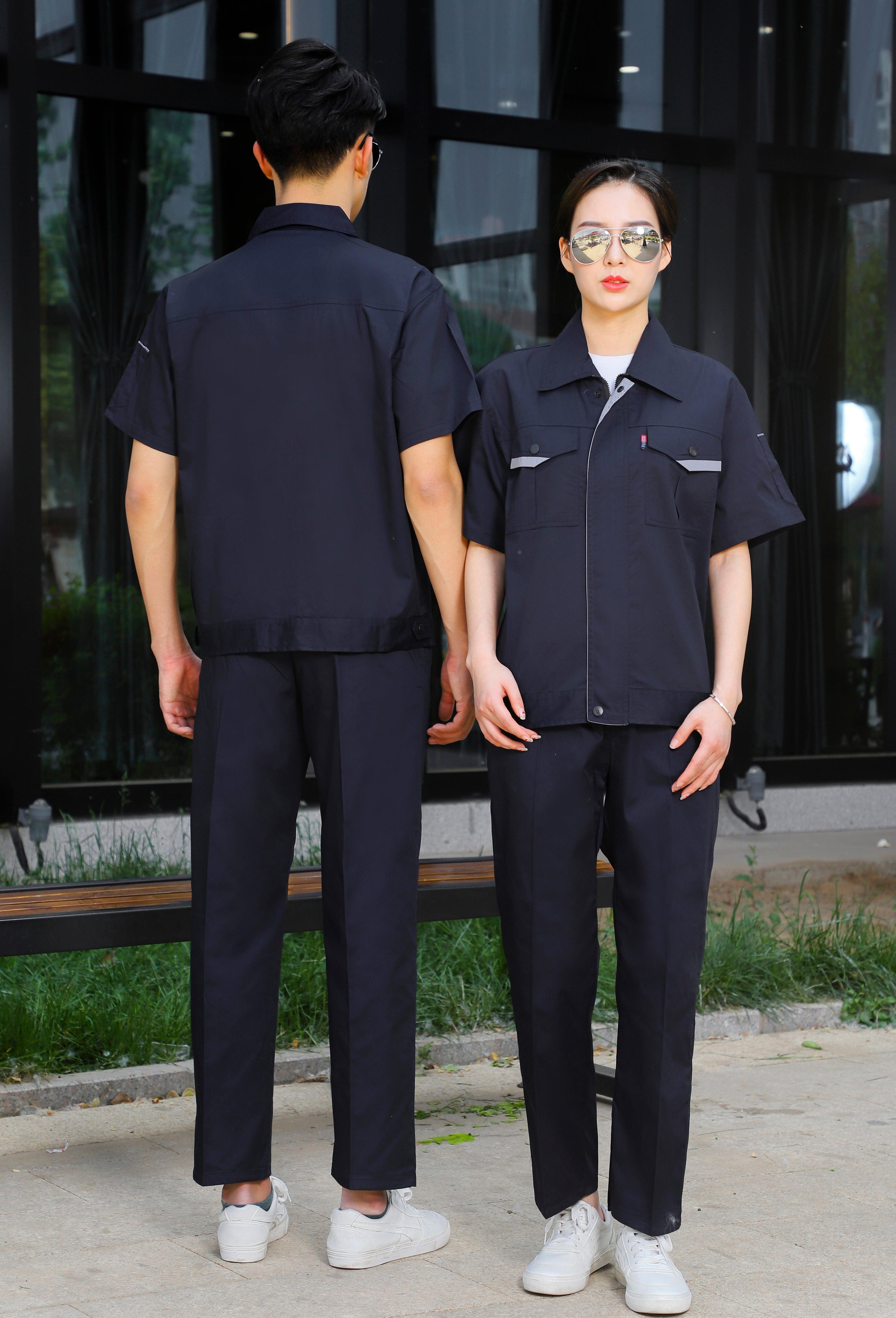 Corals Trading Co. 可樂思百貨商行 涤棉 Short-sleeved polyester cotton overalls for summer SD-S301