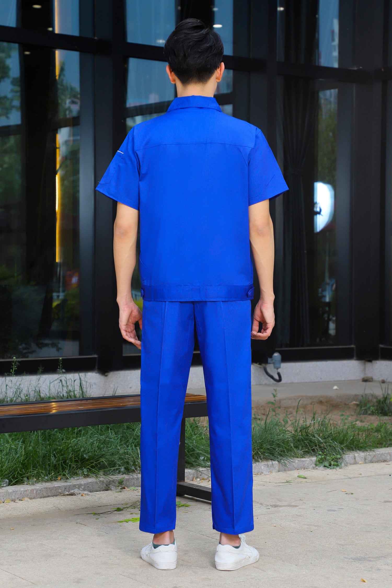 Corals Trading Co. 可樂思百貨商行 涤棉 Short-sleeved polyester cotton overalls for summer SD-S302