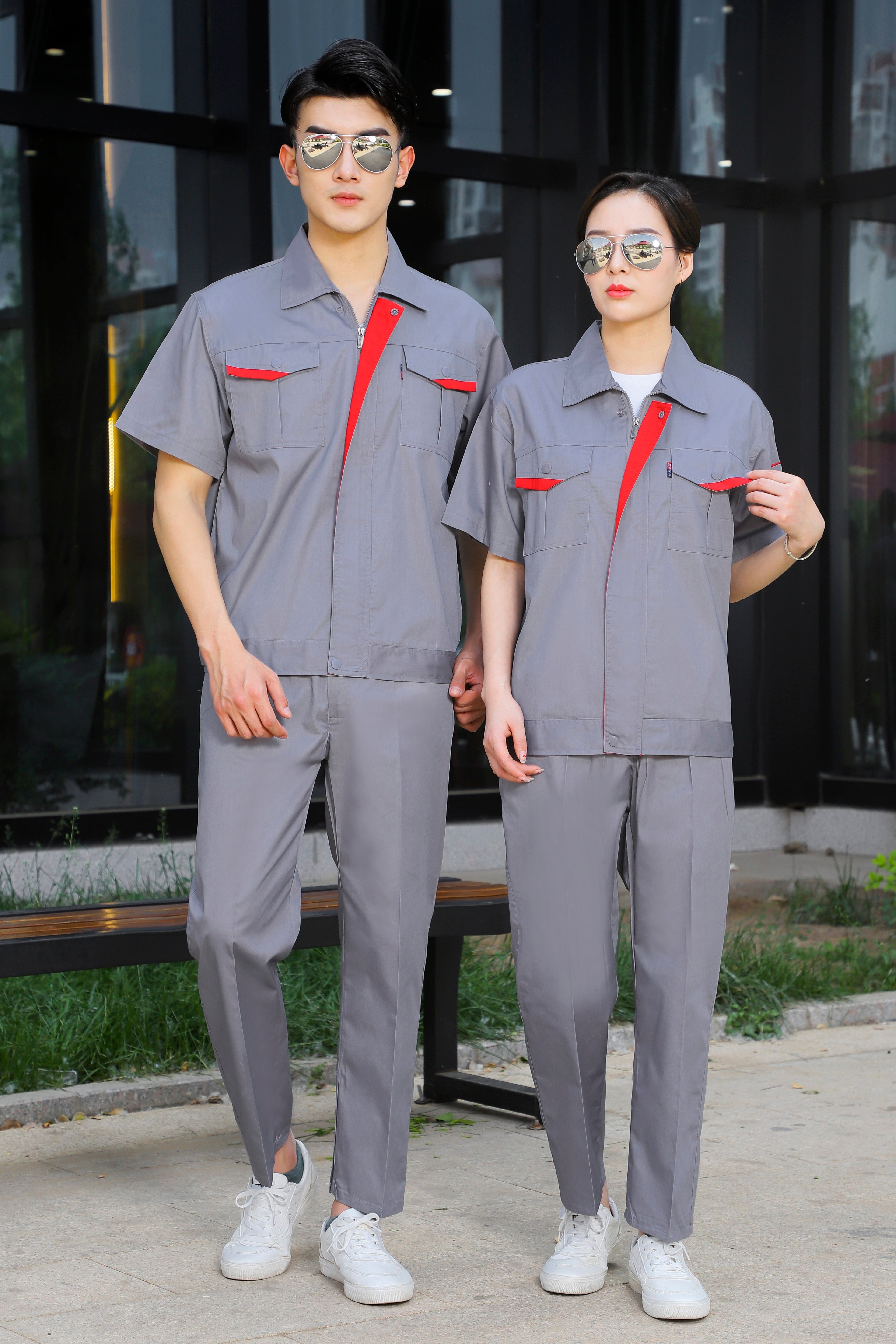 Corals Trading Co. 可樂思百貨商行 涤棉 Short-sleeved polyester cotton overalls for summer SD-S303