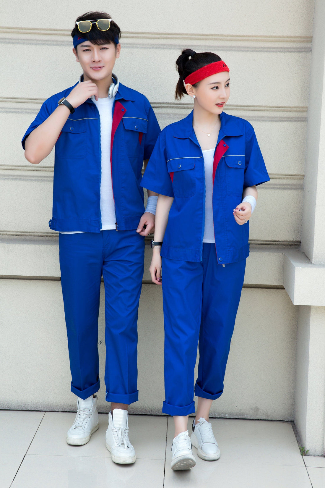 Corals Trading Co. 可樂思百貨商行 涤棉 Short-sleeved polyester cotton overalls for summer SD-S702