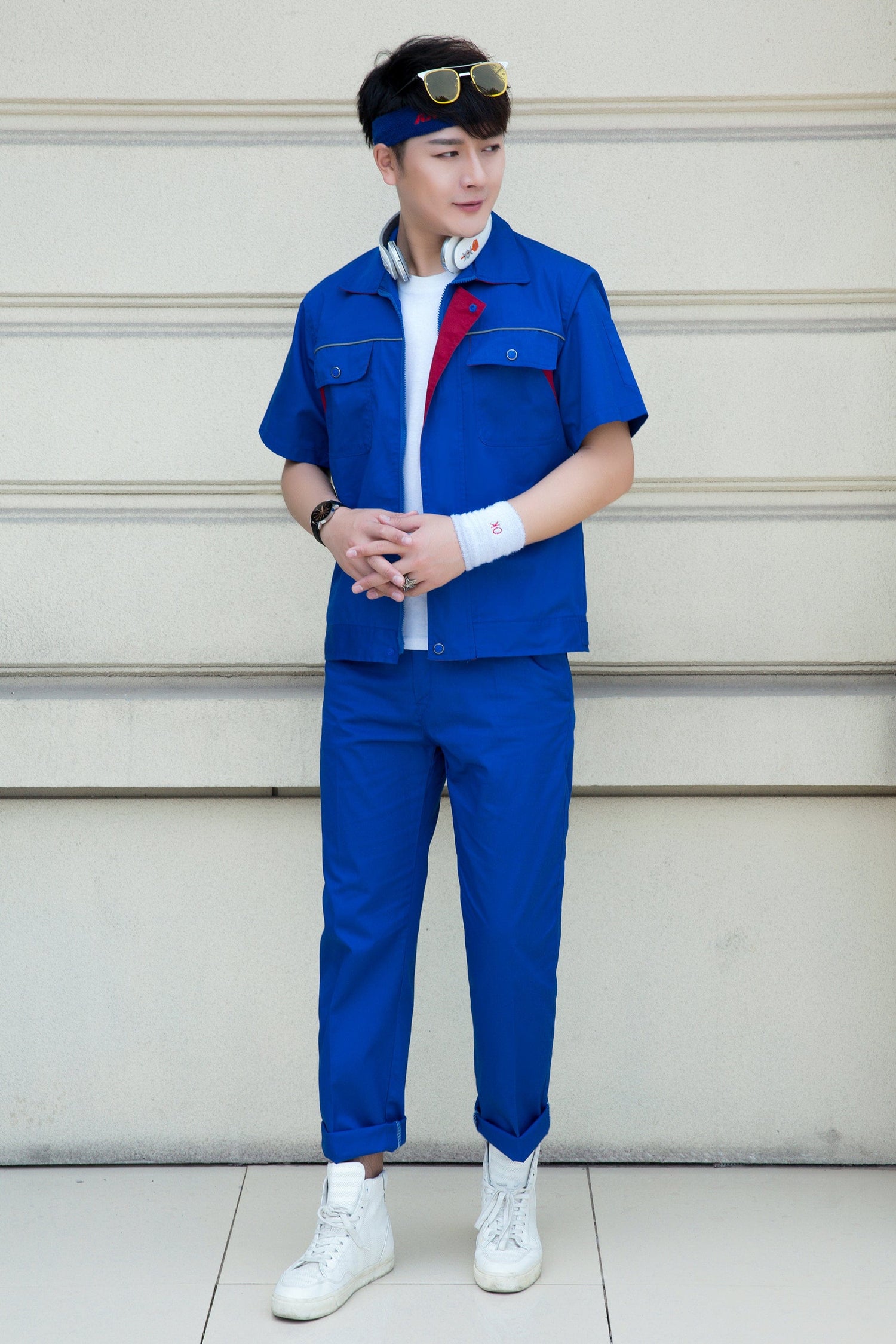 Corals Trading Co. 可樂思百貨商行 涤棉 Short-sleeved polyester cotton overalls for summer SD-S702