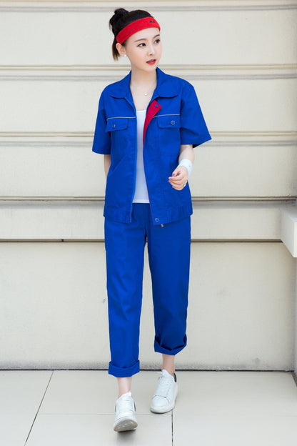 Corals Trading Co. 可樂思百貨商行 涤棉 Short-sleeved polyester cotton overalls for summer SD-S702