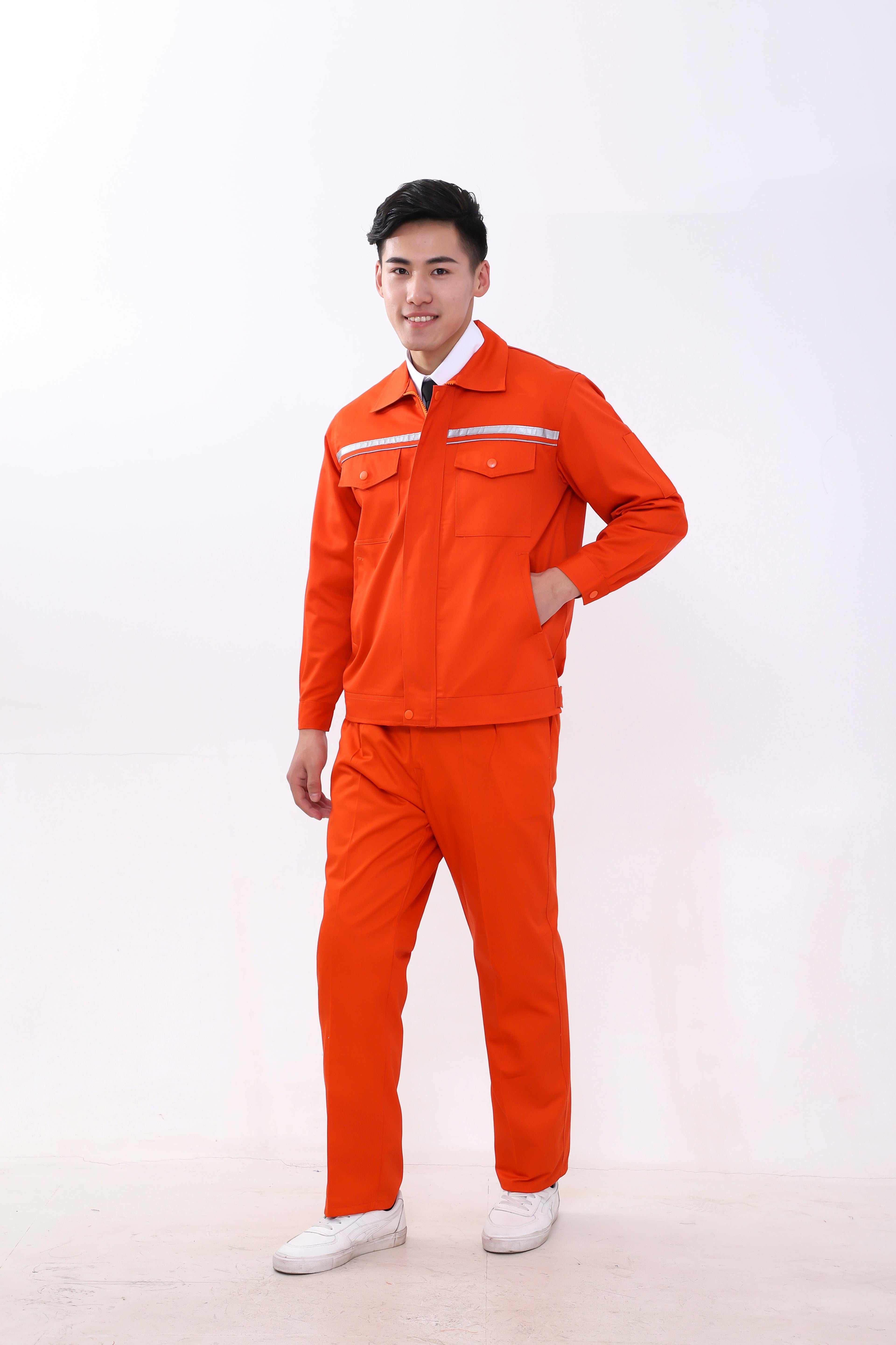 Corals Trading Co. 可樂思百貨商行 涤棉 Solid color double reflective stripe workwear SD-W1805